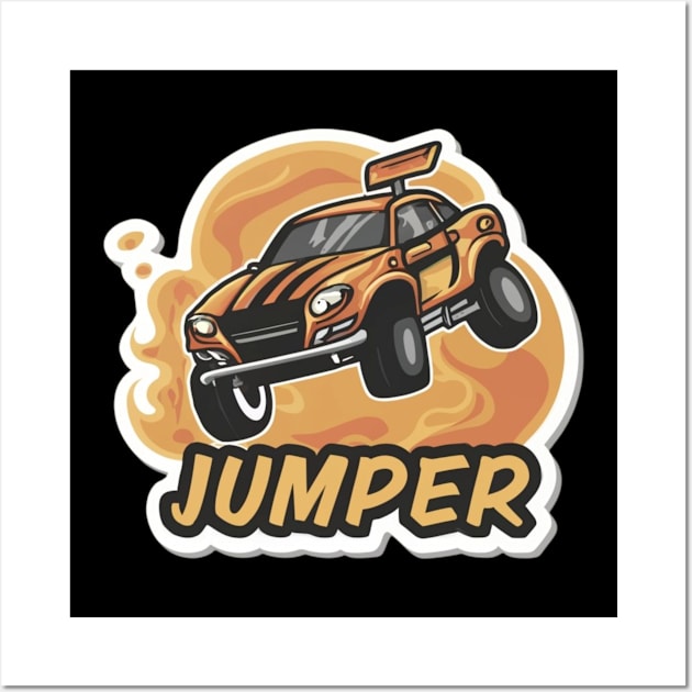 Jumper Racing Car Wall Art by Abeer Ahmad